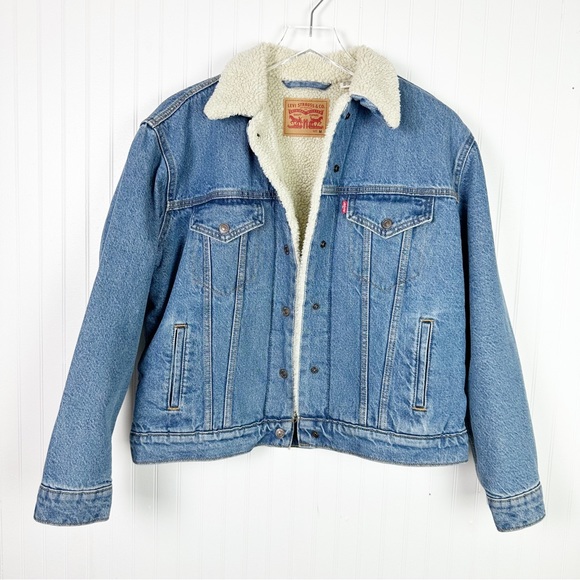 LEVI’S SHERPA LINED DENIM JACKET M - Picture 12 of 12